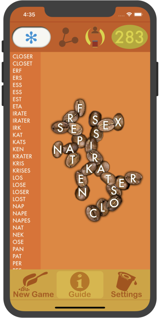 Spell the Beans Screenshots All devices & orientations