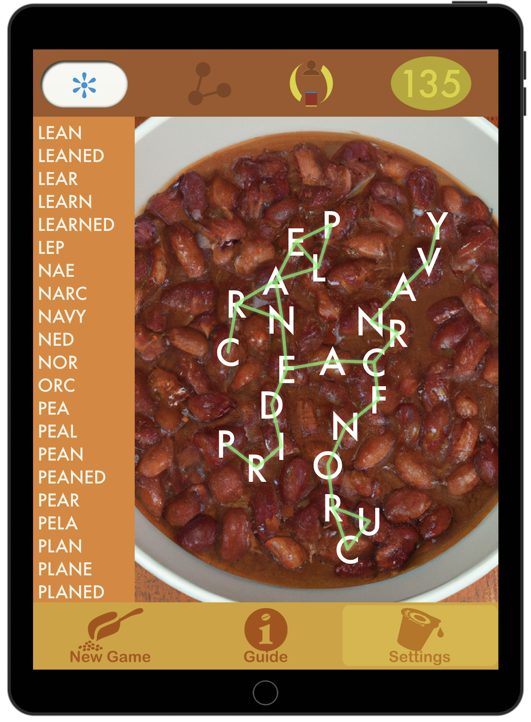 Chili Spell user screenshot showing connecting lines