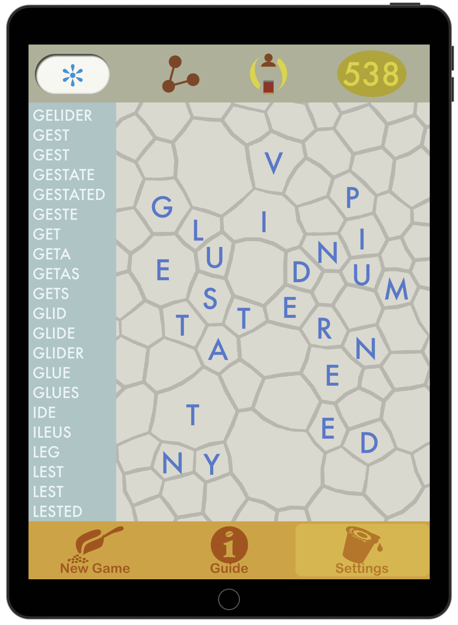 Spell the Suds user mockup screenshot