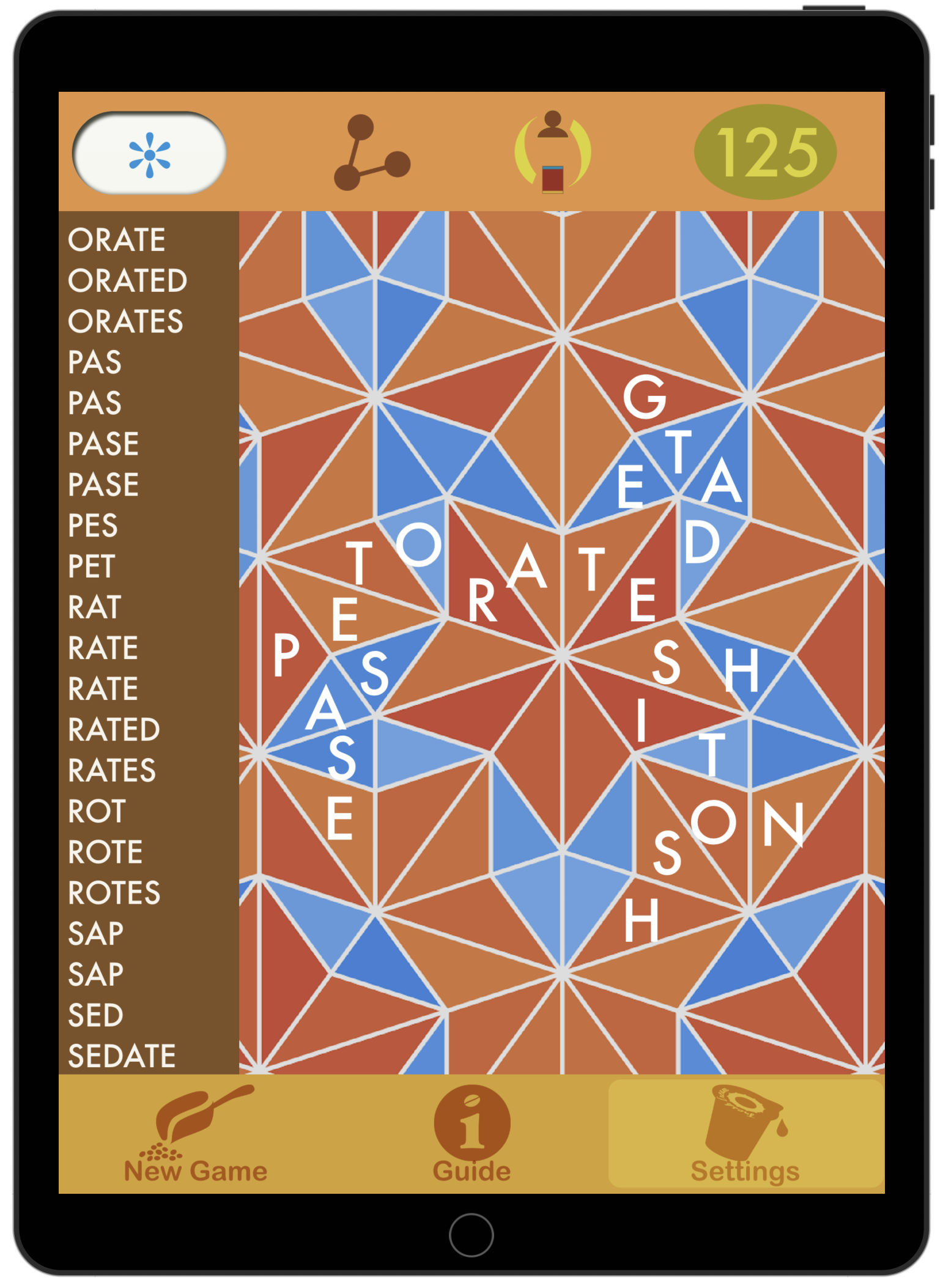 Symmetrical Penrose tile (triangle) mockup, user