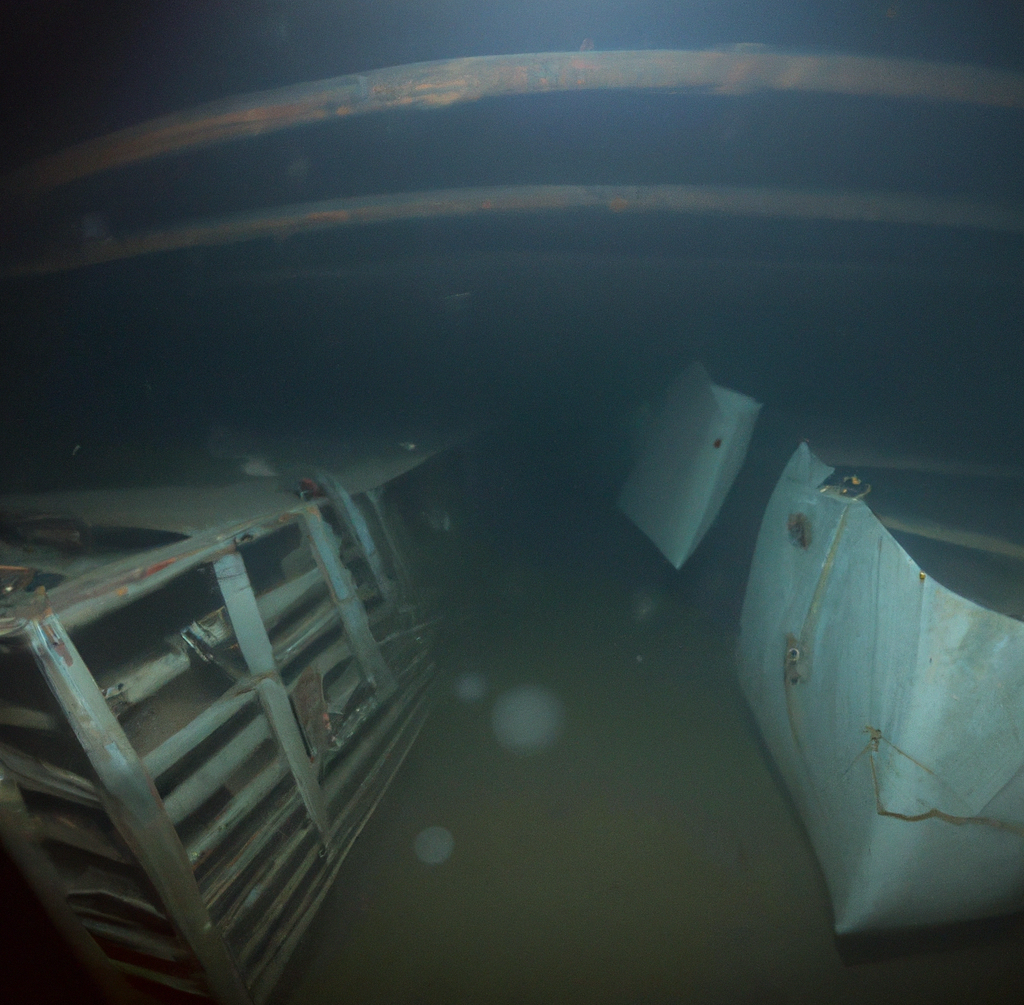 Wreck of the HMS Labrador showing food supplies in galley