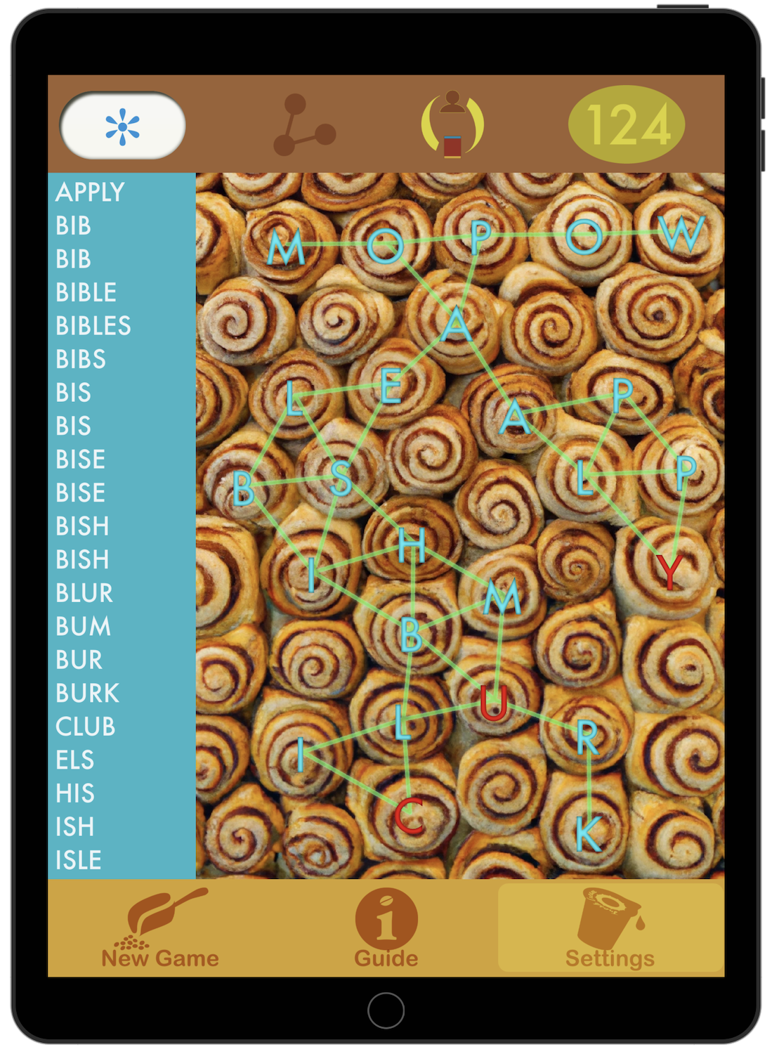 Hypnotic spell (spiral) cinnamon roll user mockup screenshot